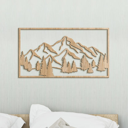 Drevený obraz Horská scenéria-DREVTEX