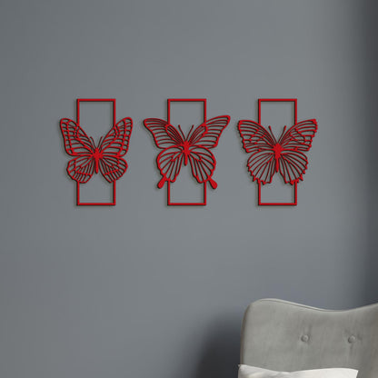 Trojdielna dekoracia Motyle-DREVTEX