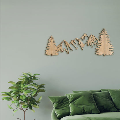 Drevená dekorácia na stenu MOUNTAINS-DREVTEX