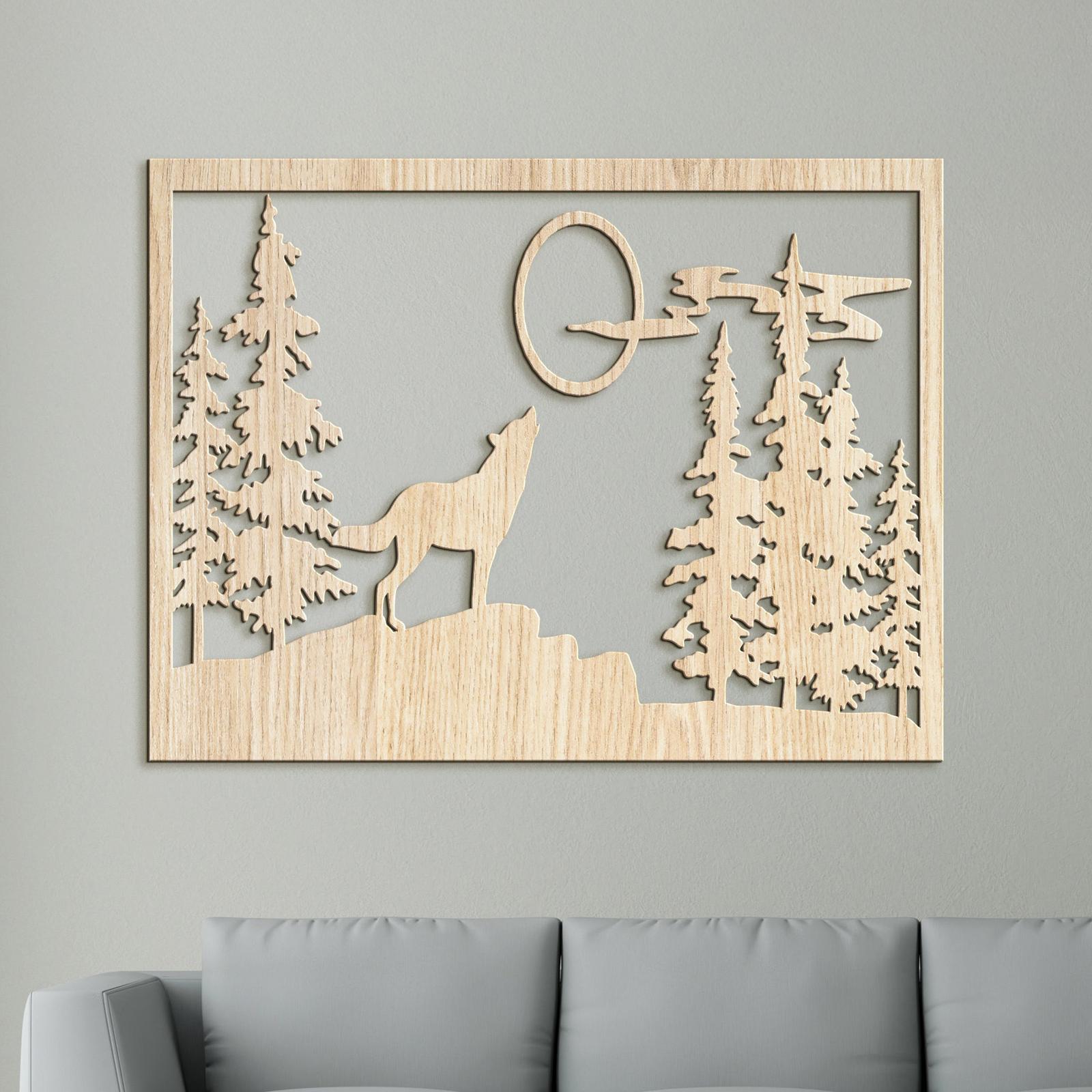 Dreveny obraz na stenu VLK-DREVTEX