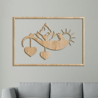 Drevený obraz na stenu Západ slnka-DREVTEX