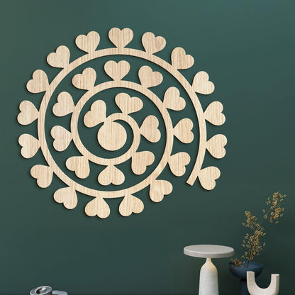 Obraz na stenu Spirala zo srdc-DREVTEX