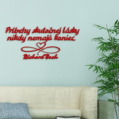 Drevený citát Príbehy skutočnej lásky-DREVTEX