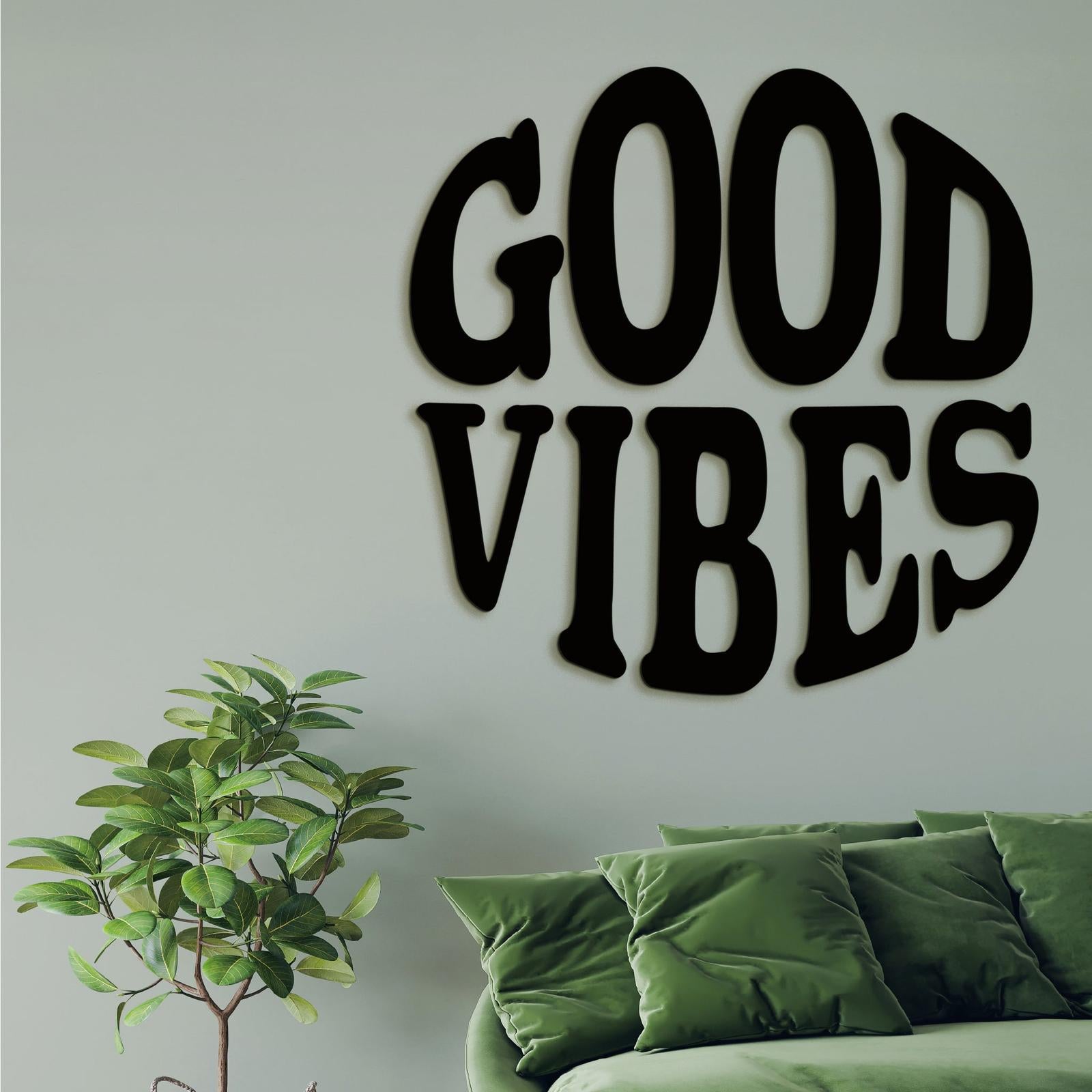 Drevený nápis GOOD VIBES-DREVTEX