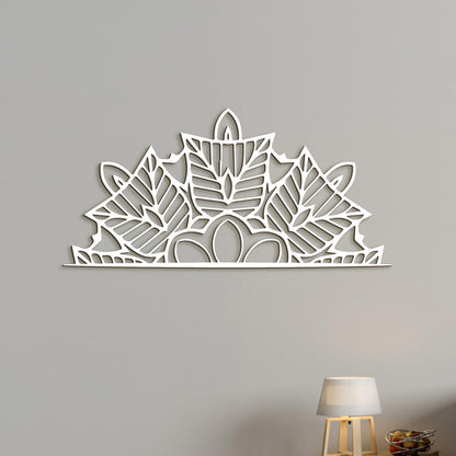 Drevená mandala polkruh Ornament-DREVTEX