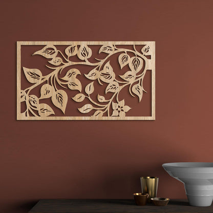 Drevený obraz na stenu Lístie-DREVTEX