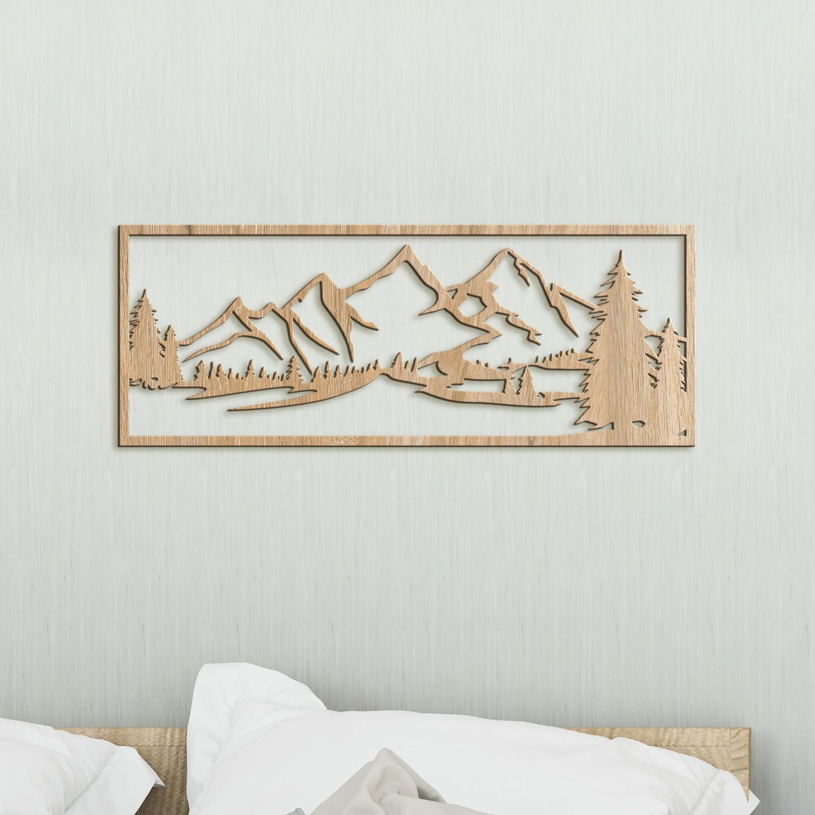 Drevený obraz hory-DREVTEX