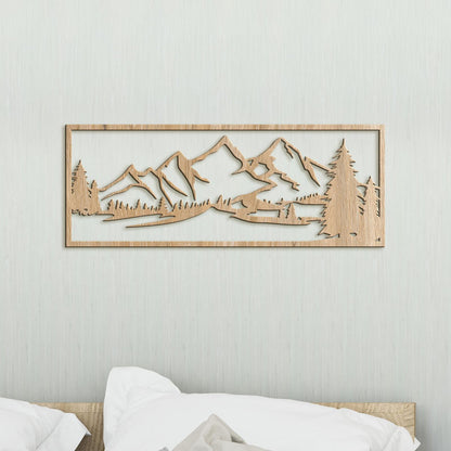 Drevený obraz hory-DREVTEX
