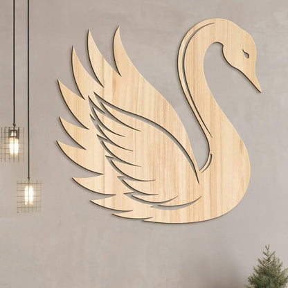 Drevený obraz Elegantná labuť-DREVTEX