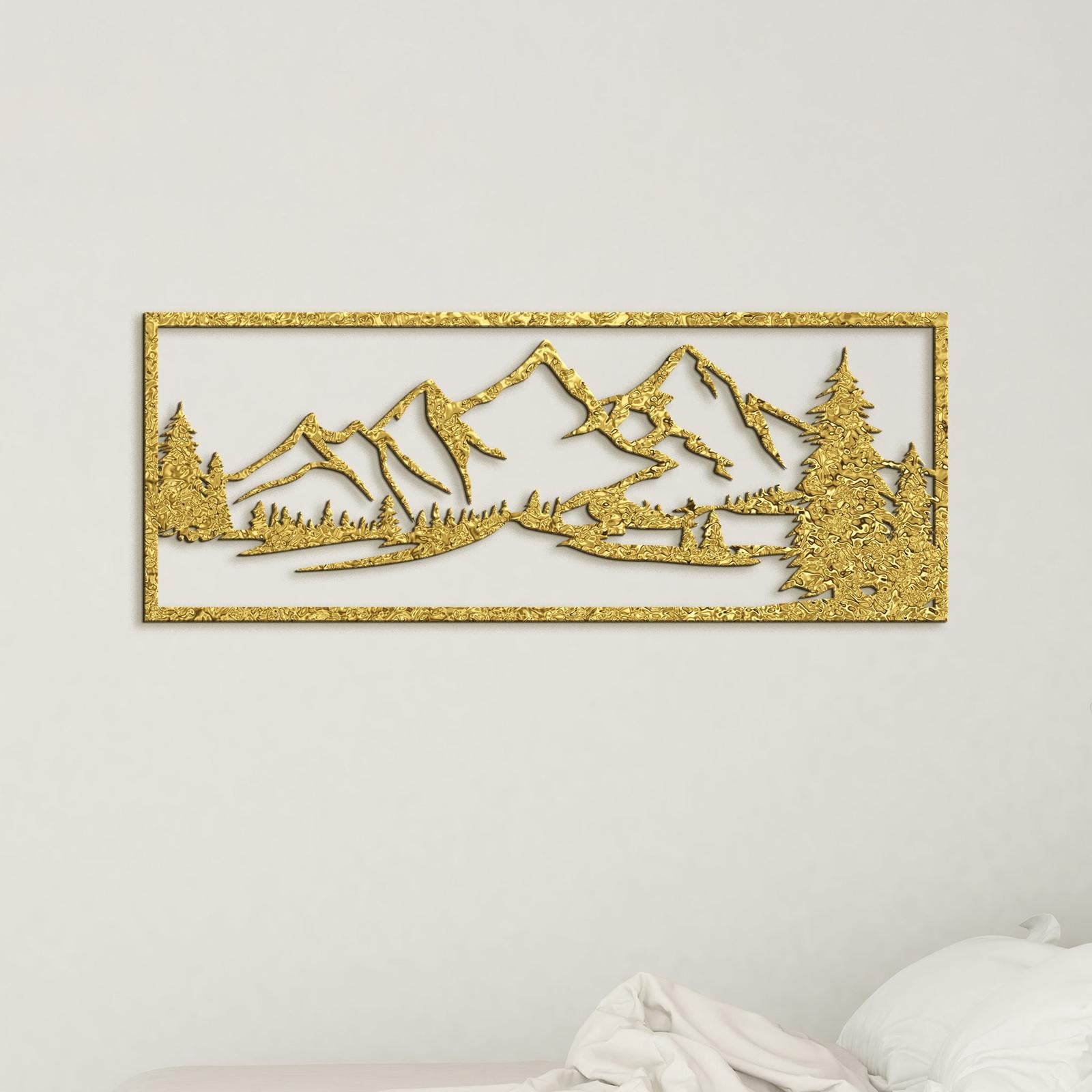 Drevený obraz hory-DREVTEX