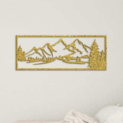 Drevený obraz hory-DREVTEX