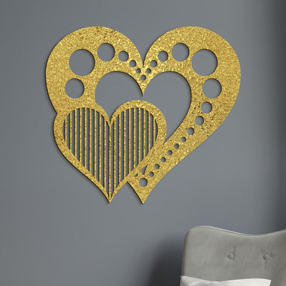 Drevený obraz na stenu Srdcia-DREVTEX