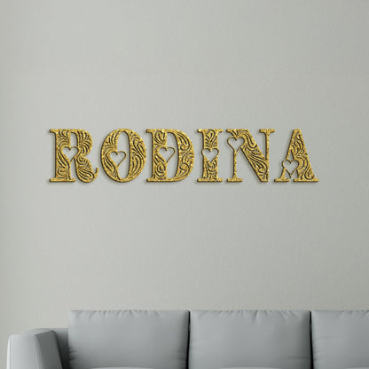 Drevený nápis RODINA-DREVTEX