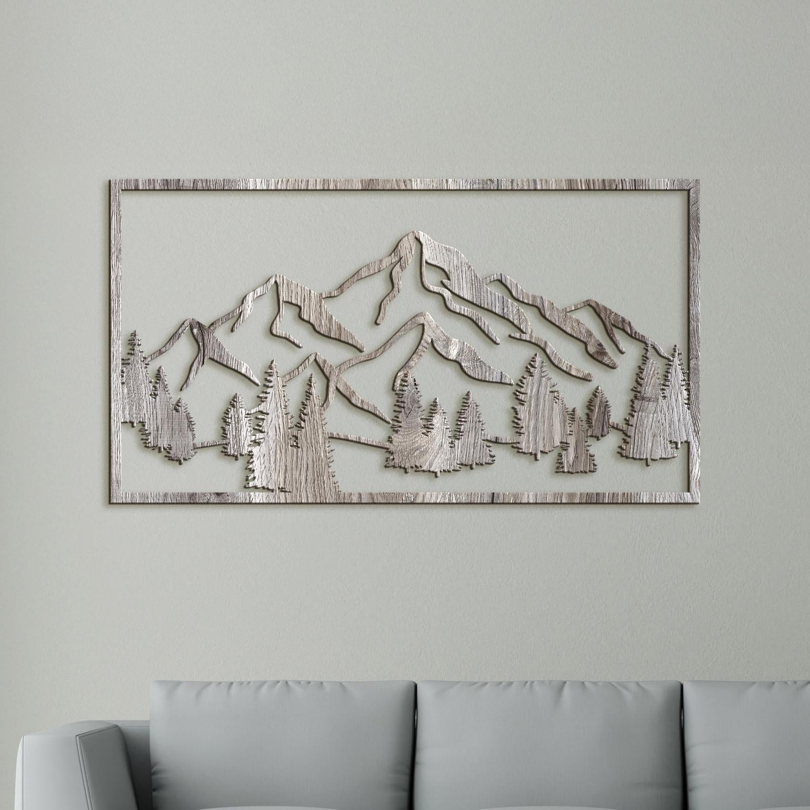 Drevený obraz Horská scenéria-DREVTEX