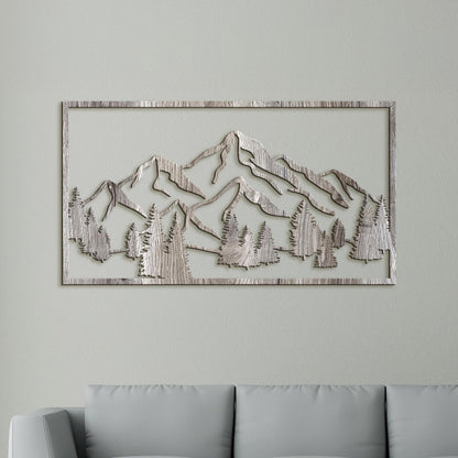 Drevený obraz Horská scenéria-DREVTEX