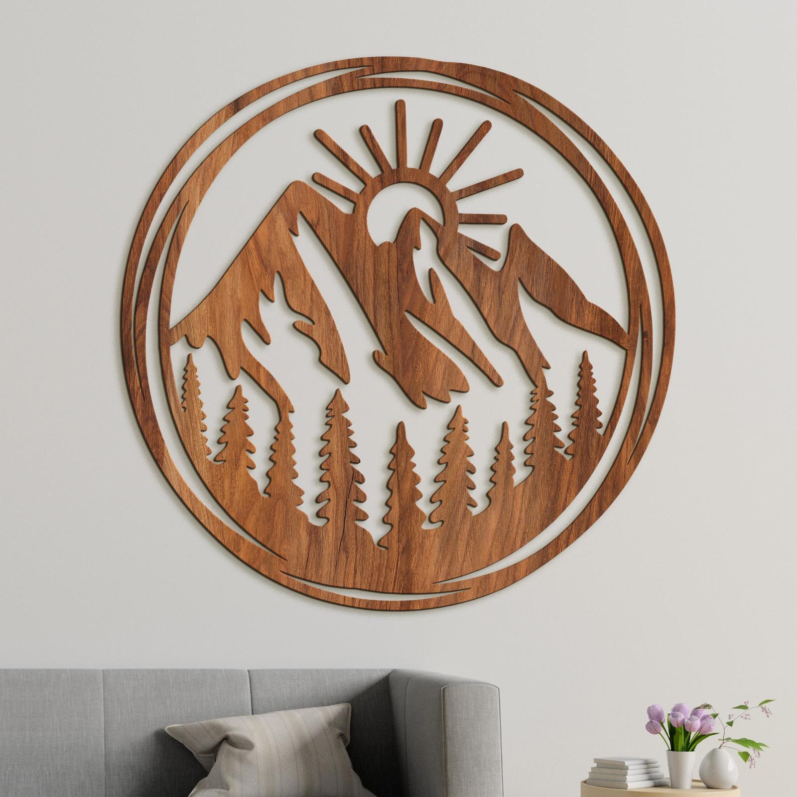 Dreveny obraz Vychadzajuce slnko-DREVTEX