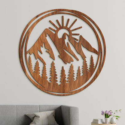 Dreveny obraz Vychadzajuce slnko-DREVTEX