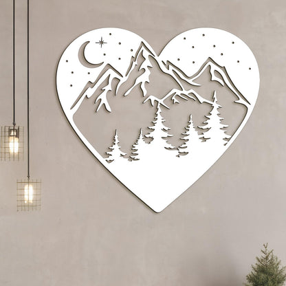 Drevený obraz na stenu Láska k horám-DREVTEX