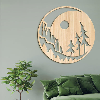 Drevený obraz nočná krajina-DREVTEX