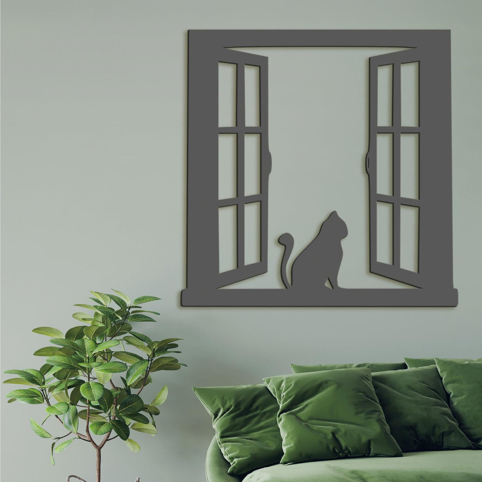 Silueta macky na okne-DREVTEX