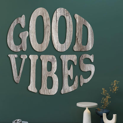 Drevený nápis GOOD VIBES-DREVTEX