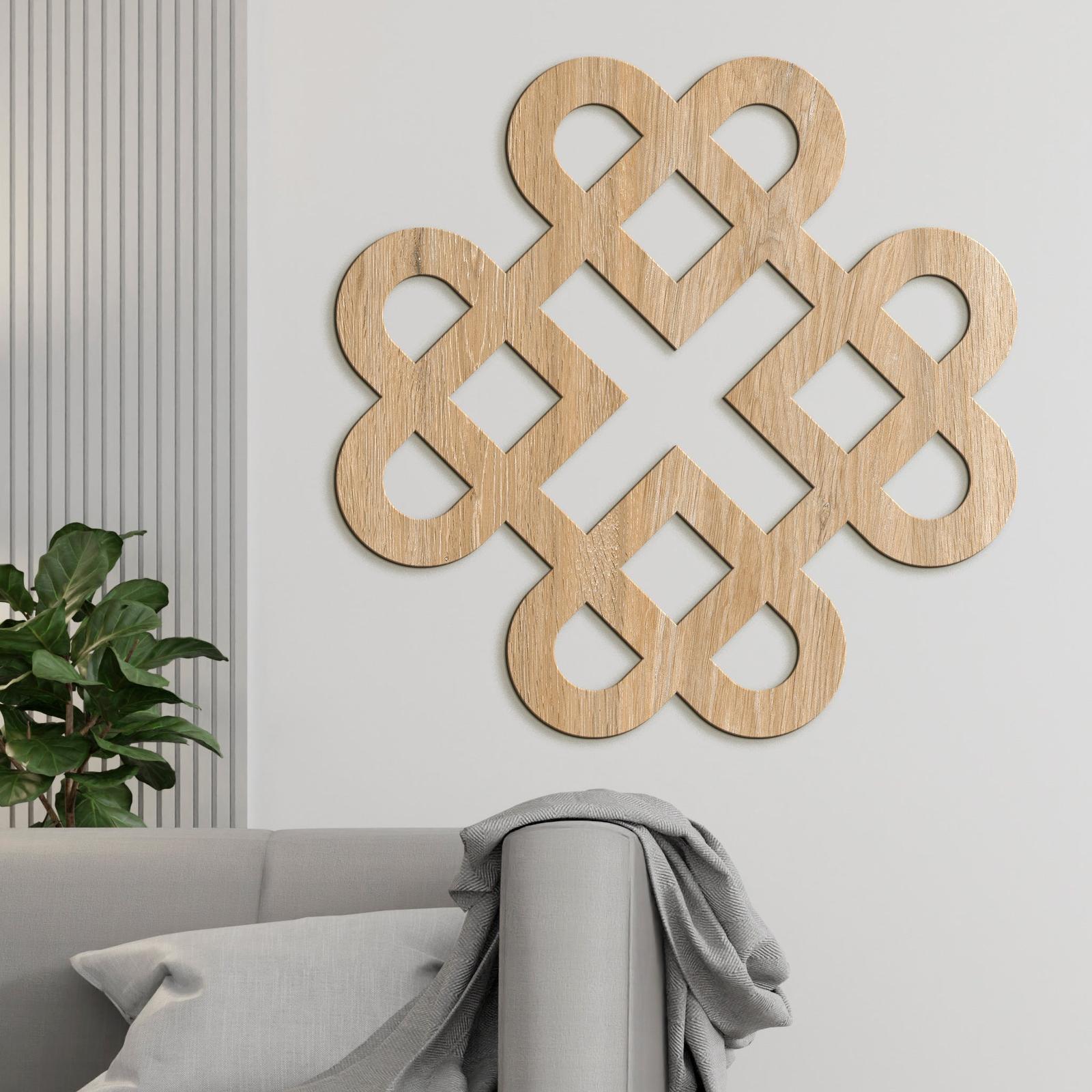 Drevená dekorácia Srdcia z keltského uzla-DREVTEX