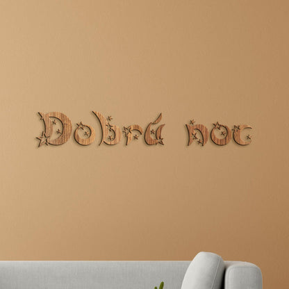 Drevený nápis Dobrú noc-DREVTEX