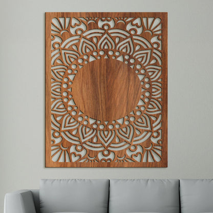 Drevená mandala Sun flower-DREVTEX