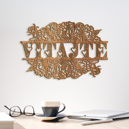 Drevený nápis VITAJTE-DREVTEX