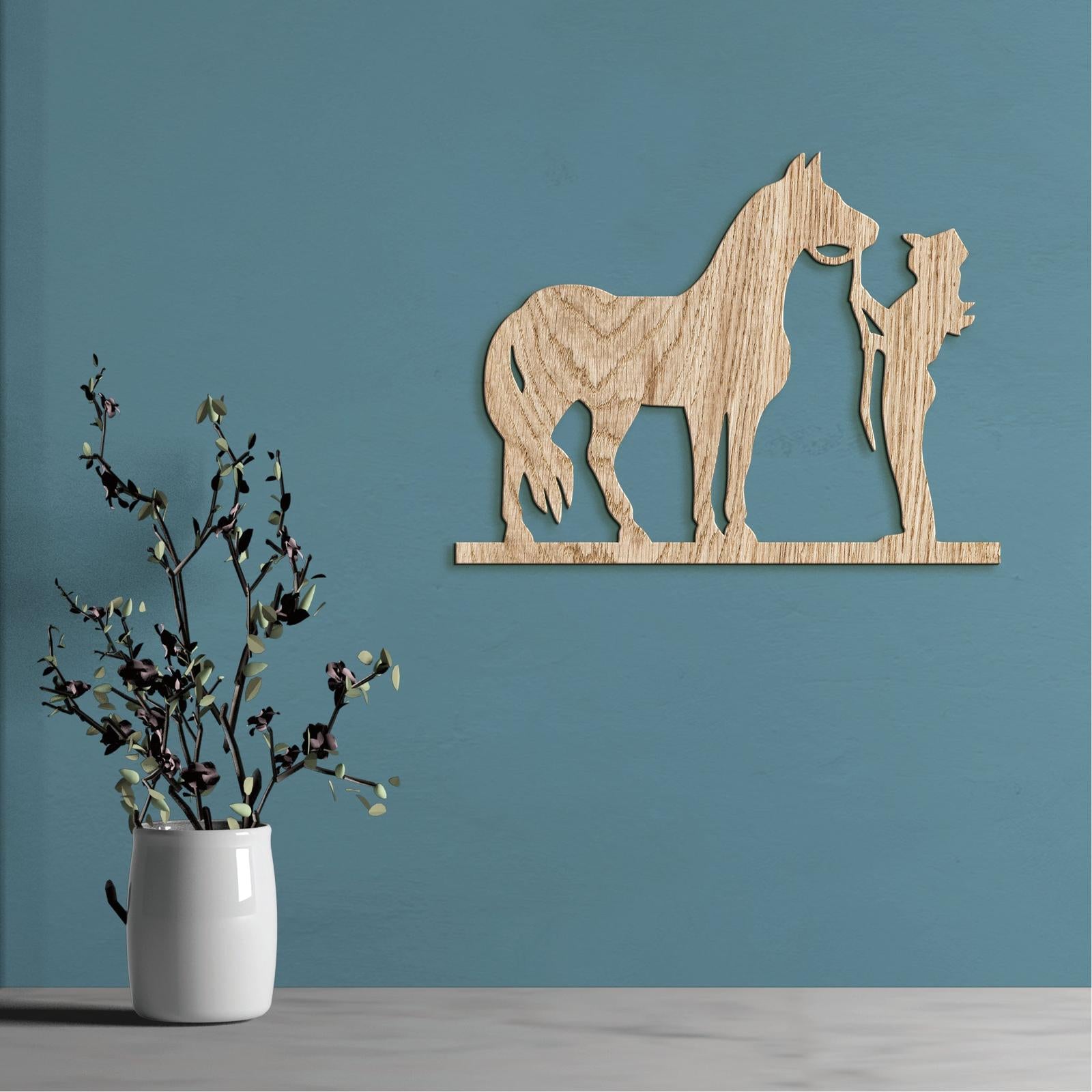 Obraz Jazdec s konom-DREVTEX