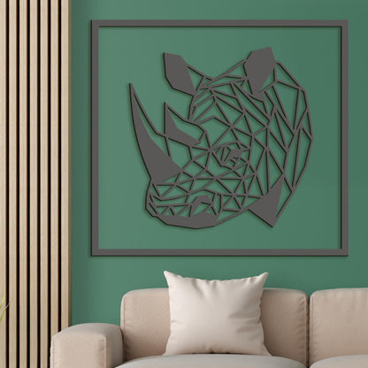 Drevený obraz Nosorožec-DREVTEX