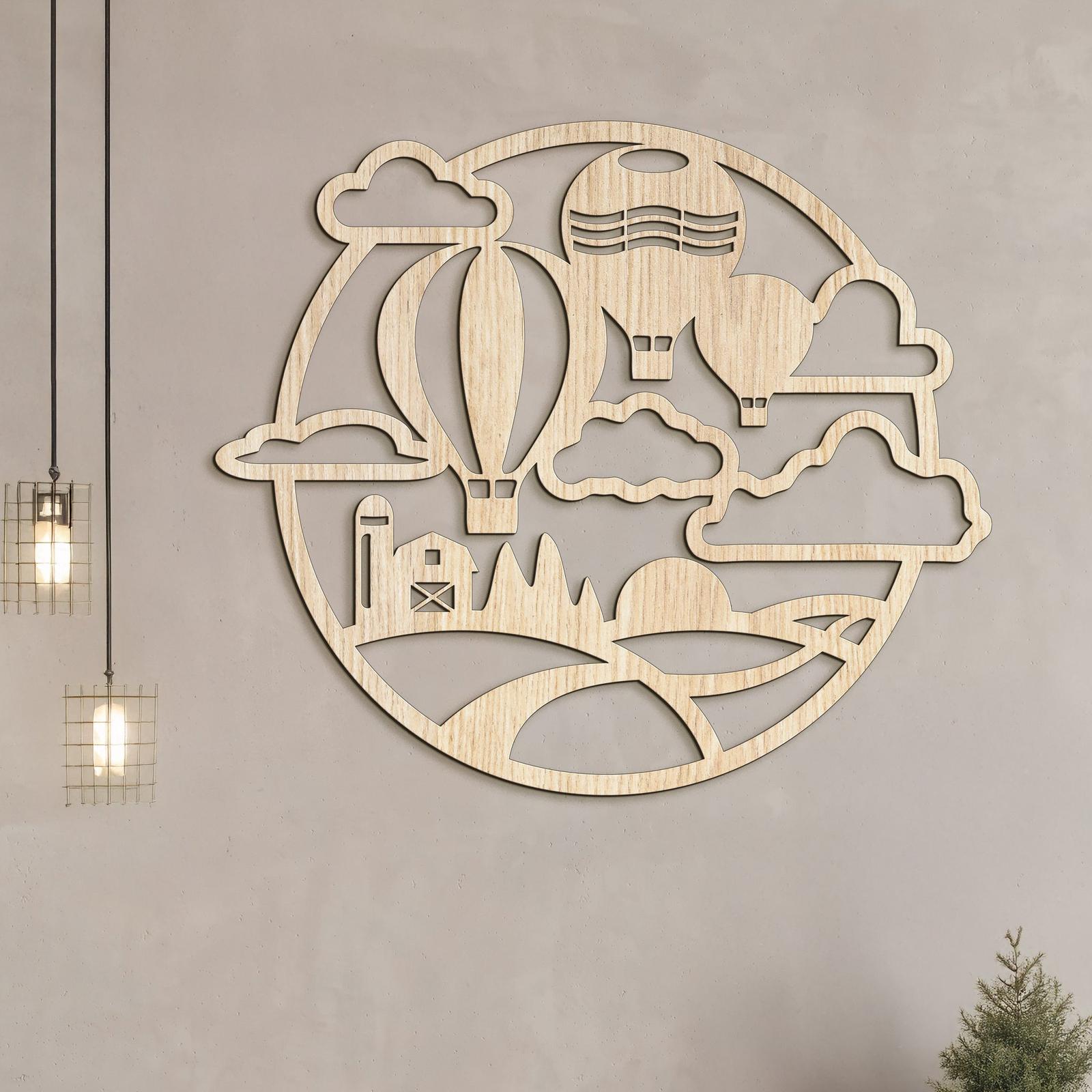 Dreveny obraz Let balónom-DREVTEX