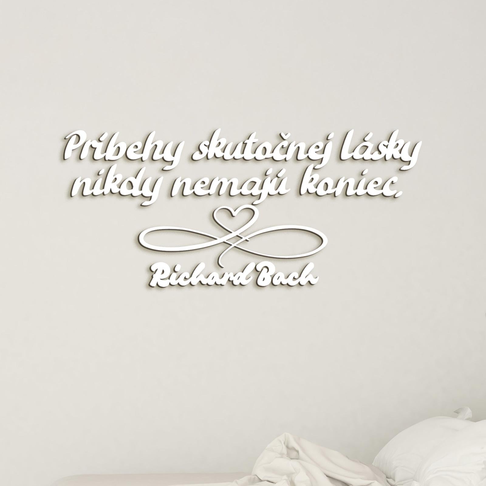 Drevený citát Príbehy skutočnej lásky-DREVTEX