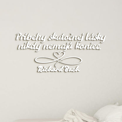 Drevený citát Príbehy skutočnej lásky-DREVTEX