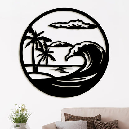 Drevený obraz na stenu pláž-DREVTEX