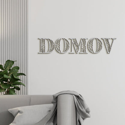 Drevený nápis DOMOV-DREVTEX