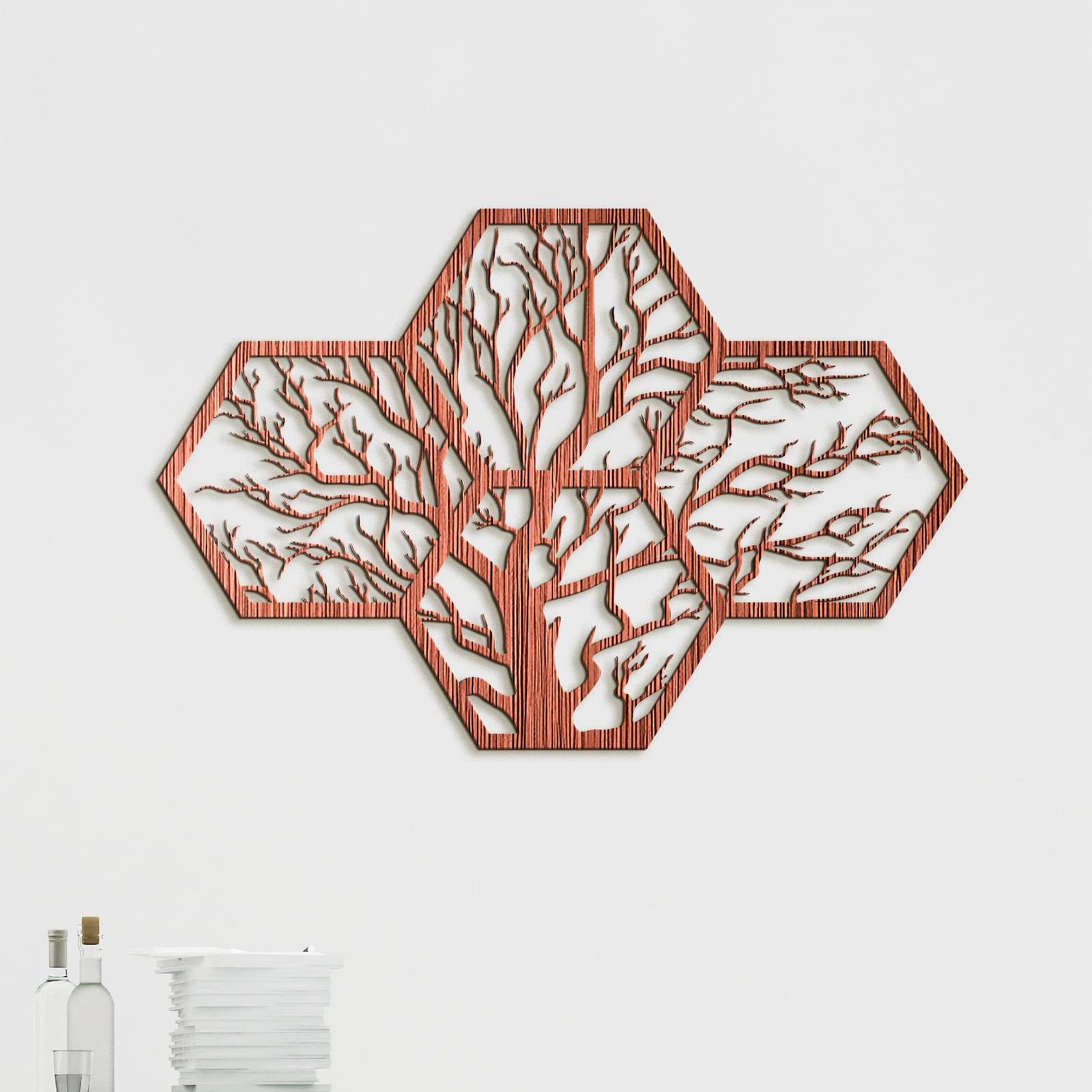 Drevený strom života motív včelieho úľa-DREVTEX