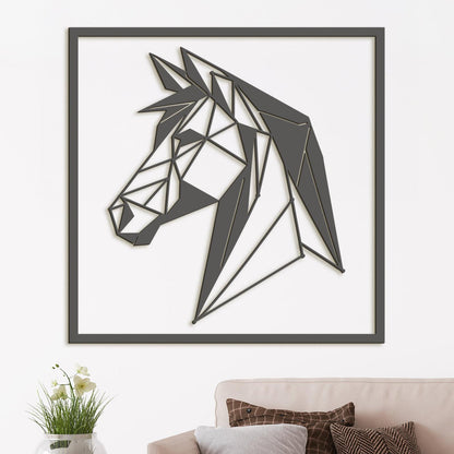 Drevený obraz silueta koňa-DREVTEX