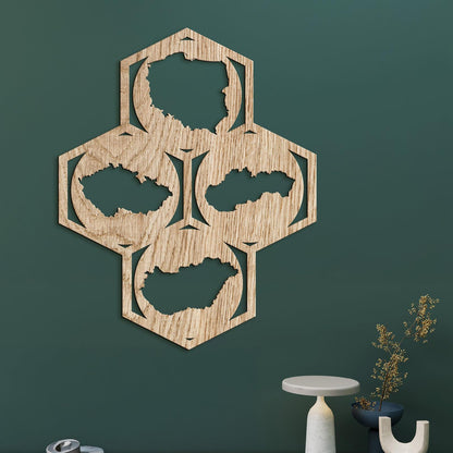 Drevený obraz na stenu Mapy-DREVTEX