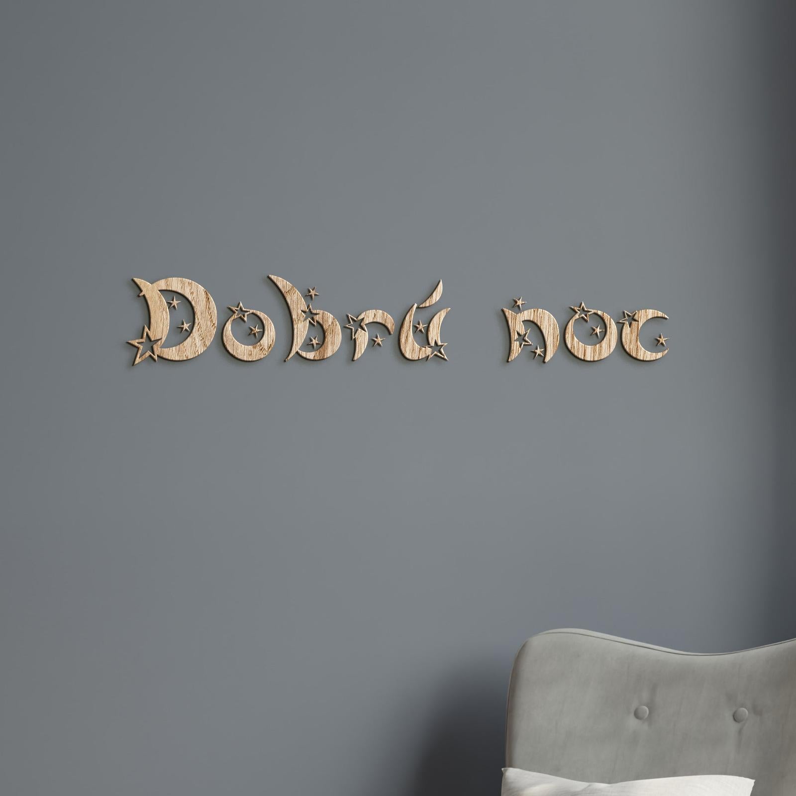 Drevený nápis Dobrú noc-DREVTEX