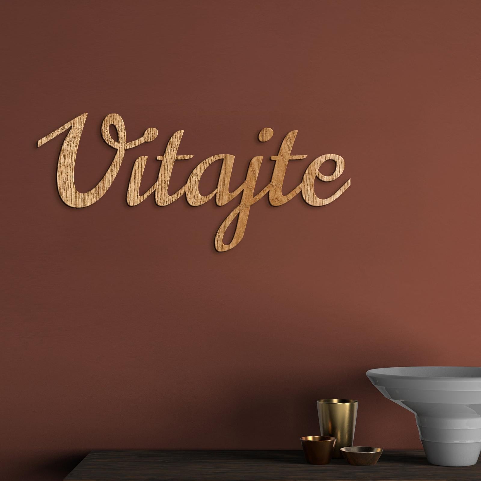 Drevený nápis na stenu Vitajte-DREVTEX