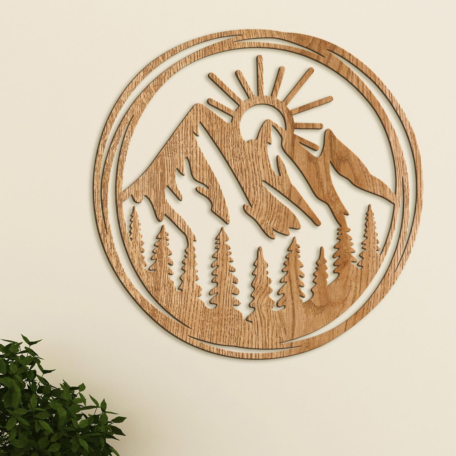 Dreveny obraz Vychadzajuce slnko-DREVTEX