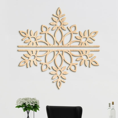 Dvojdielna drevená mandala SNOW-DREVTEX