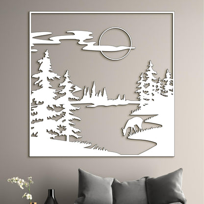 Drevený obraz Lesná čistinka-DREVTEX