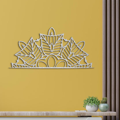 Drevená mandala polkruh Ornament-DREVTEX