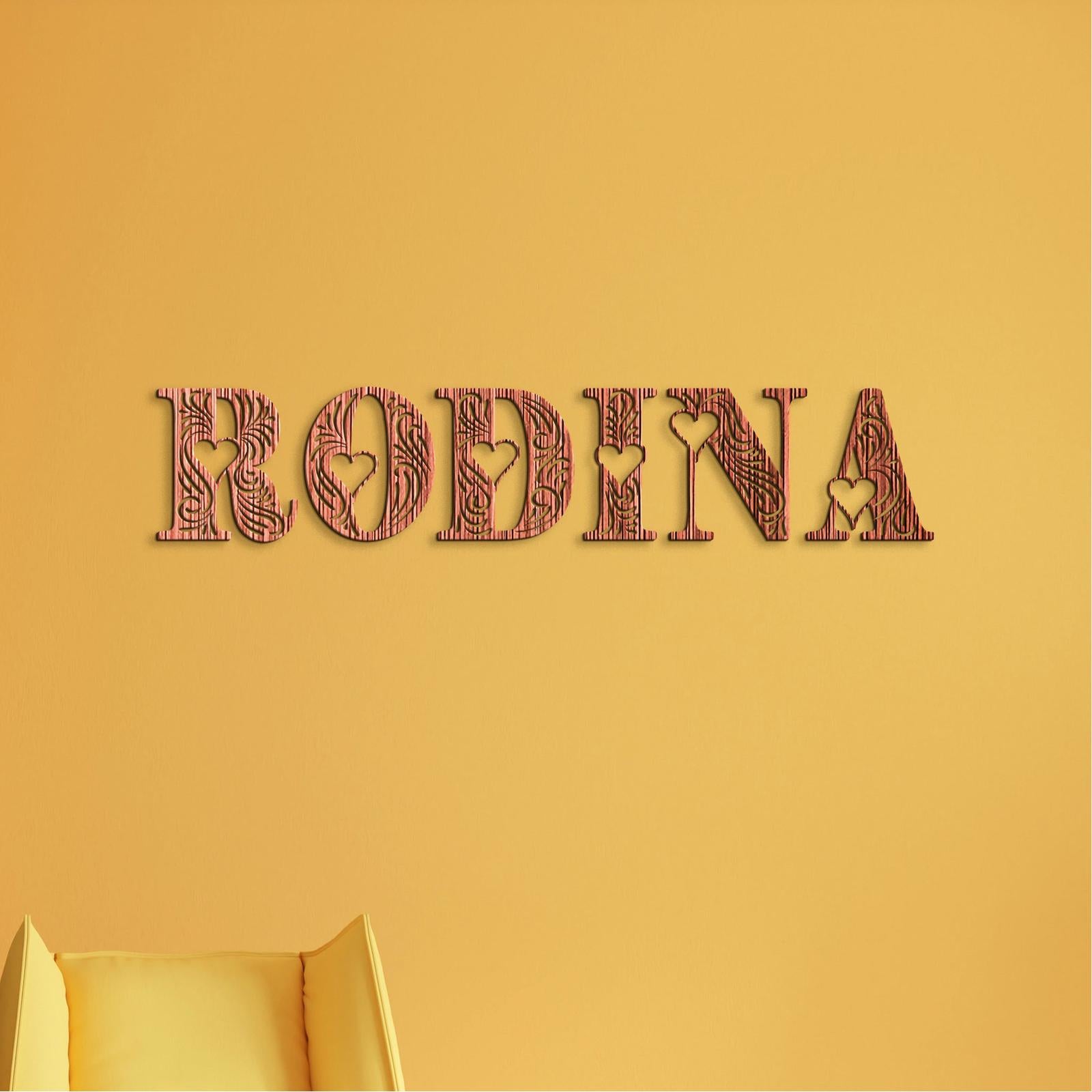 Drevený nápis RODINA-DREVTEX