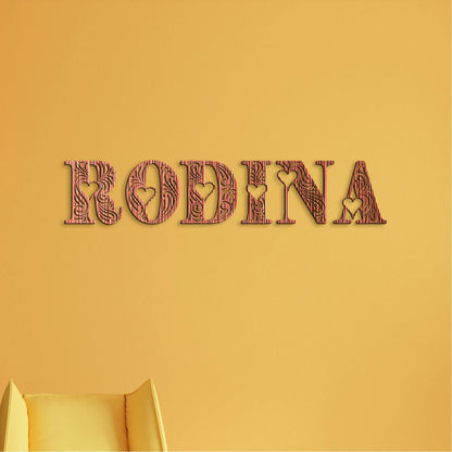 Drevený nápis RODINA-DREVTEX