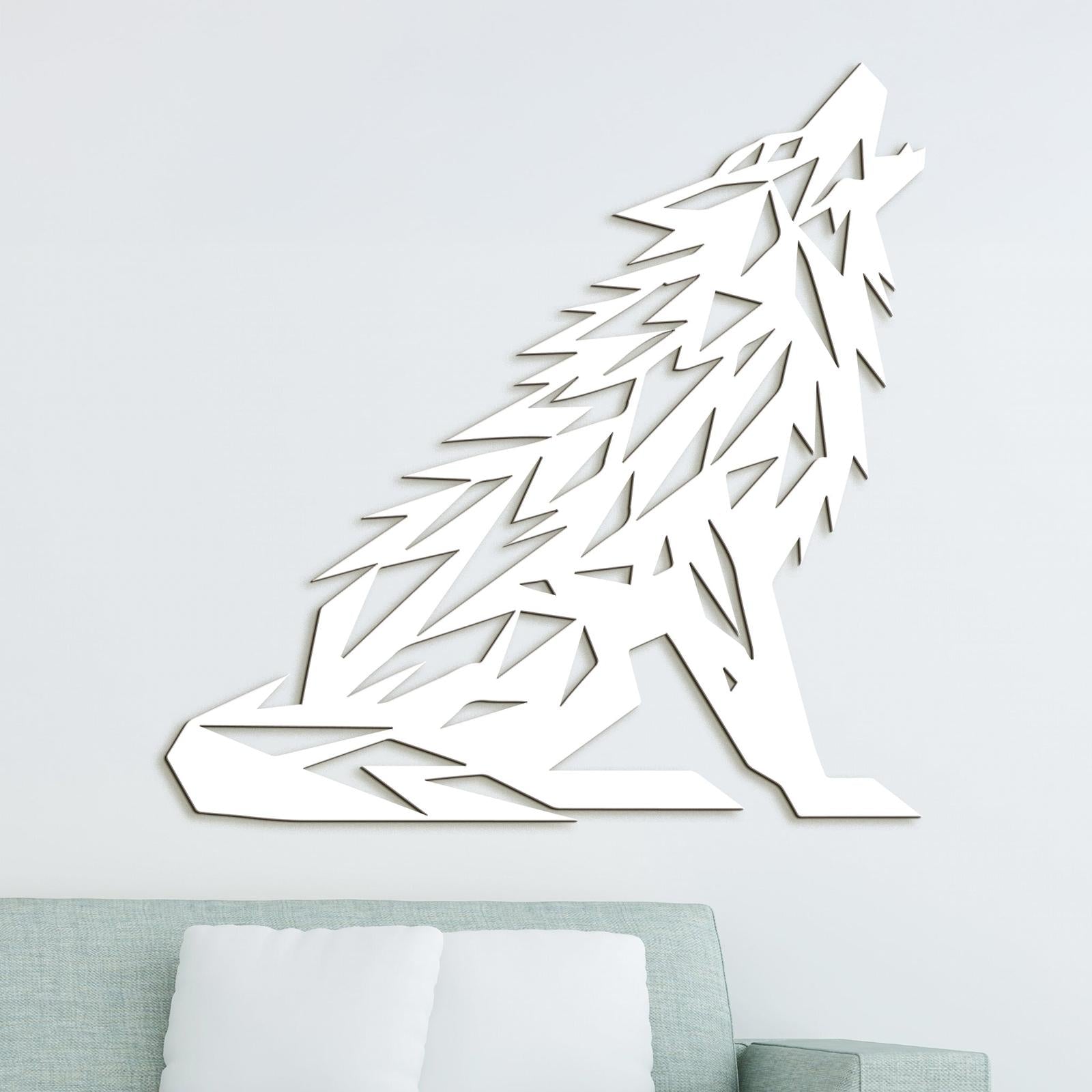 Drevený obraz Vyjúci vlk-DREVTEX