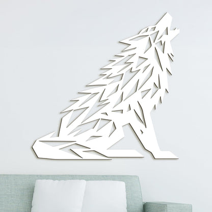 Drevený obraz Vyjúci vlk-DREVTEX