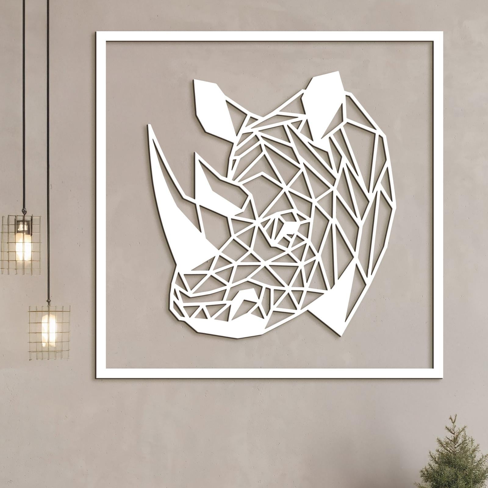 Drevený obraz Nosorožec-DREVTEX